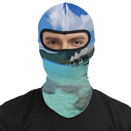 Pasamontaña para hombre y mujer con estampado de Tahití, balaclava para motocicleta, casco, protección facial completa, gorro calentador de cuello miniatura 2