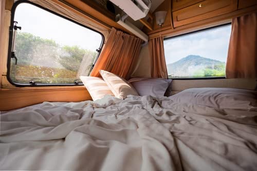 Shreem Linen LGREYSOLID-48X75 Microfiber Rv Sheet Sets, 48X75 3/4 Full Bunk, Light Grey Solid, Bed Sheets For Campers, Rv'S & Travel Trailers Easy Fit Mattress Up To 10 Inch Deep Pockets - Fitted Rv Sheets thumb #4