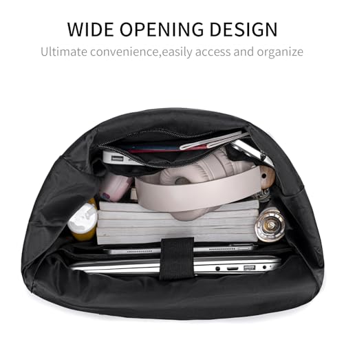 Rolltop Laptop Backpack,Travel Waterproof Computer Backpacks Lightweight Work Backpacks,15.6 Inch Large Capacity College Business Bookbag for Work Business College - Image 3