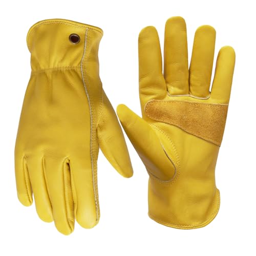 Gants de travail anti-ampoules en cuir de vache pour la construction XXL