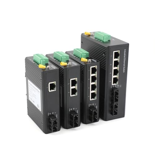 1PCS Industrial POE Switch 100M/1000M 1/2 Optical Ports + 1/2/4 Electrical Ports Dual-Fiber SC Interface Transceiver(1000M 4 SC-4 RJ45)