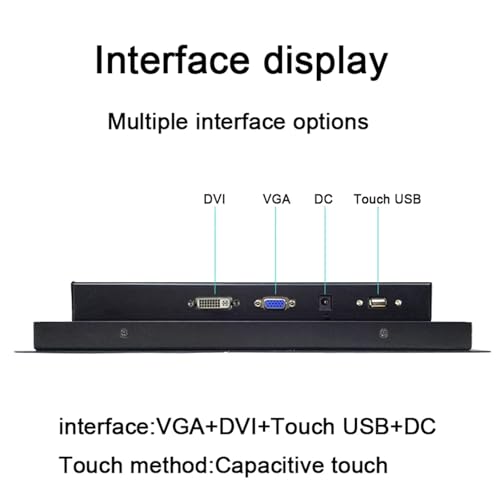 Image of 1pc 15 Inch Industrial Monitor VGA HDMI DVI USB with Capacitive Touch Screen Waterproof and Dustproof Tablet Display 1024 * 768(VGA DVI)