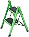 Drabiny schowek półka wielofunkcyjna drabina krzesło przenośny stołek krzesło uchwyt krzesło składana drabina schodki taborety do domu biura malarskiego (kolor: Zielony, rozmiar: 2 warstwy)