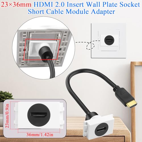QIANRENON Módulo HDMI 2.0 para Placa de Pared 23x36mm miniatura 2