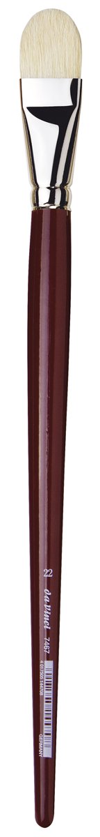 Brosse peinture huile longue da Vinci 7467 bordeaux 32.5 cm aux poils robustes