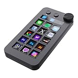 ActionRing ストリームコントローラーデック ショートカットキーボード 左手デバイス ショットカットキー/電卓/テンキー三つのモード搭載 15個のカスタマイズ可能なマクロキー 大きなダイヤル装備 仕事効率化デバイスOBS/PowerPoint/Excel/Word/Photoshop/Adobe Premiere Pro対応Windows 10/Mac14.0対応 (N1 ブラック)