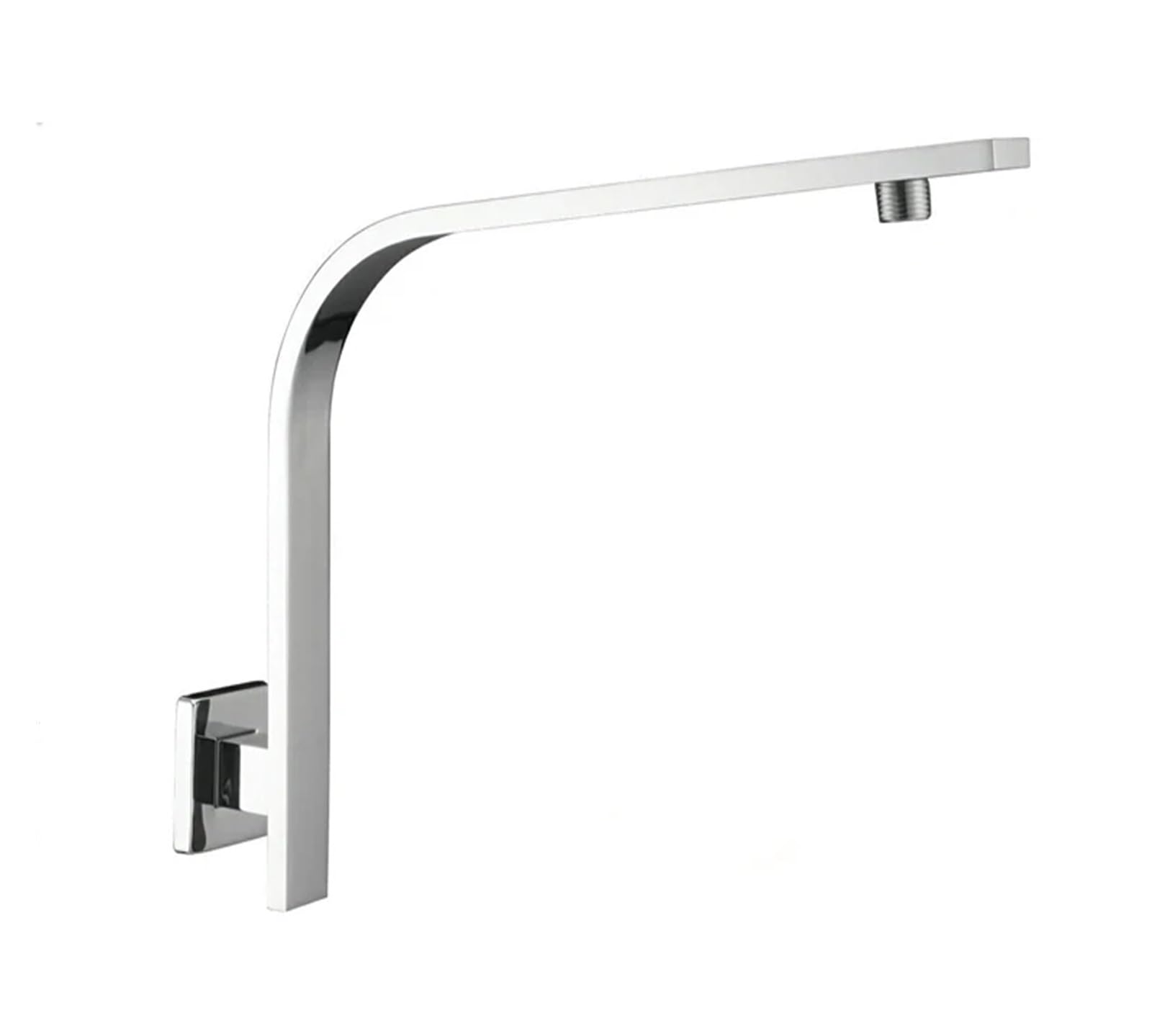 Cabezal de Ducha de Pared con Brazo de Ducha y Grifo para Fregadero de Cocina, de latón Cromado y Cuadrado