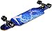 Mini Cruiser Longboard, 31 Inch Small Size Wide Wheel Skateboard, Beginner Stable & Easy-to-Control Skateboard, Suitable for Park & Street Riding, Unique Flame Pattern (Deer)