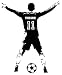 Personalized Custom Soccer Player Wall Decal - Choose Your Name & Numbers Custom Player Jerseys Vinyl Decal Sticker Decor Kids Bedroom (29" W x 34" T)