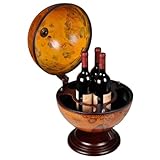 La superficie exterior del mueble bar con forma de globo terráqueo está decorada con réplicas de mapas náuticos del siglo XVI y frescos réplicas de antigüedades del interior, haciendo del botellero una obra de arte y una buena decoración para el hogar o la oficina.