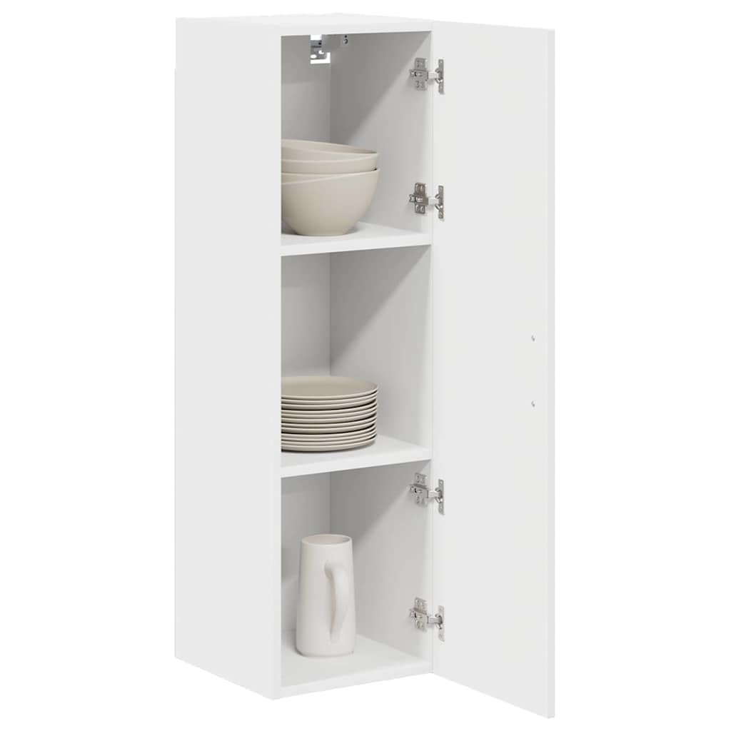 Küchenschrank Kalmar Weiß Holzwerkstoff 30 x 31 x 100 cm Innenbereich Stauraum Schrank mit geräumigem Design für Küche und Aufbewahrung von Kochutensilien