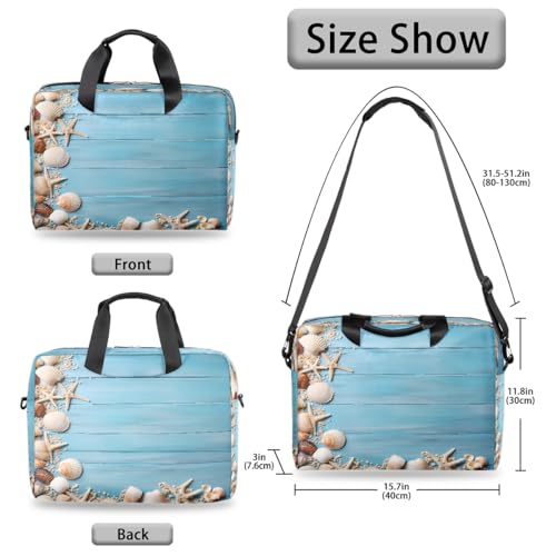 Bolso para laptop con diseño de estrella de mar y concha miniatura 5