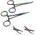 Set of 2 Multi Color Rainbow Mosquito Hemostat Forceps 3.5