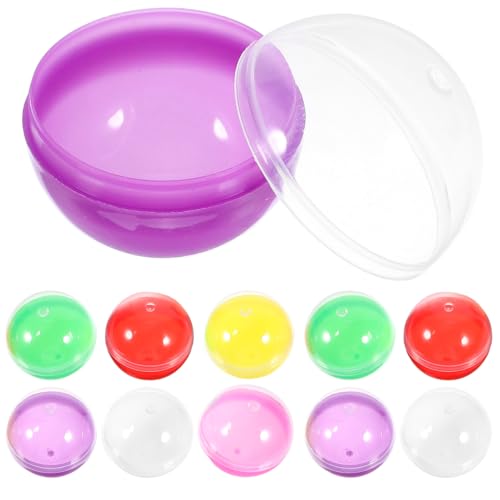 Healeved 50PCS Gumball Vending Machine Capsules Egg Shell Easter Candy Storage Box 1.1 Inch Empty Vending Machine Capsules Fillable Prize Balls Capsules