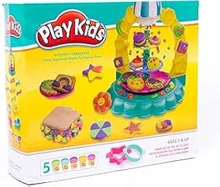 Next Store Plastic Food & Dessert Maker Toy with 5 Pieces Handmade Colorful Dough for Kids, Educational and Fun Toy