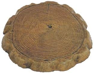 Large Log Stepping Stone- 2" Tall x 19" Dia- Espresso