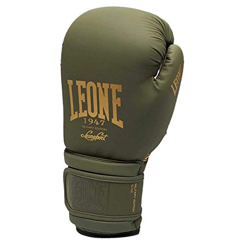 LEONE 1947, Boxhandschuhe Military Edition, Unisex-Erwachsene, Grün, 10 OZM, GN059G