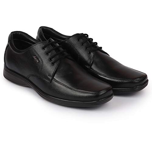 Image of BATA Remo 825-6722-43 Men's Black Formal Leather Lace Up Shoes (9 UK)