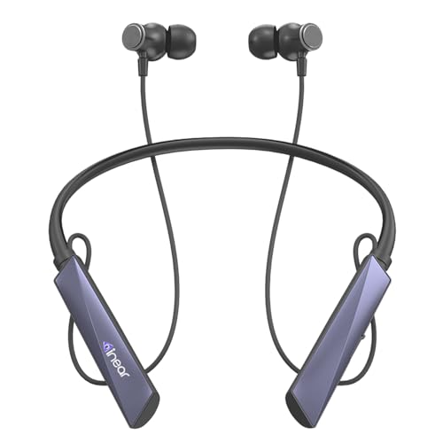 Image of inear DJ-M8 Bluetooth Neckband with 60H Playtime, Voice Changer, Magnetic On Off, Type-C Charging, Dual Pairing, ANC, Mic, HD Sound, IPX, for Gaming Running Gym Sports Mobile Laptop Tablet Use | Black