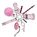 Produktbild Damen- und Kinder-Schlüsselanhänger-Set Sicherheits-Schlüsselanhänger-Zubehör mit Sicherheitston-Personenalarm (10 Stück) (Rosa 2)