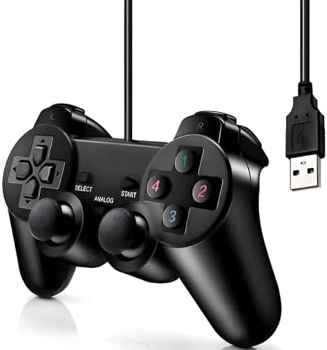 Controle Gamer PC USB DualShock com Vibração Analóg...