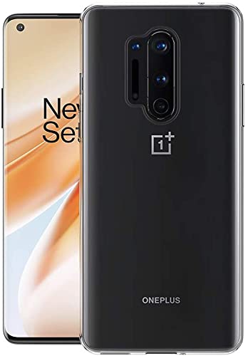 Captor Cover Trasparente per Oneplus 8 Pro, Custodia TPU in Silicone Flessibile Morbida e Sottile, Protezione di Alta Qualità con Bordo Rialzato per Schermo e Fotocamera