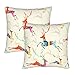 Fodere per Cuscino di Natale 18x18 pollici Set di 2 decorazioni natalizie Federa da tiro per casa colonica Federa per cuscino con renne di Natale felice per la decorazione domestica