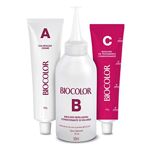 Kit Coloração Creme 5.1 Castanho Festa, Biocolor