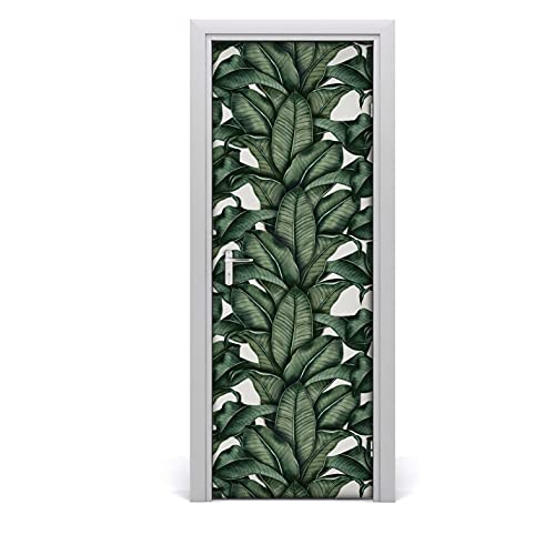 Vinilo para puerta de hojas de plátano autoadhesivo e impermeable de 85x200 cm 2