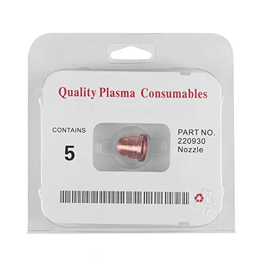 SALUTUYA 5pcs Plasma Cutter Nozzles, Plasma Torch Tips, for Carbon Steel, Stainless Steel, Aluminum,Consumables 220930 for MAX65 Cutting Machine