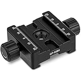 Haoge CP-50BII 50mm Subtend Double Dual Quick Release Clamp for Arca Swiss RRS Benro Rail Plate Nodal Slide