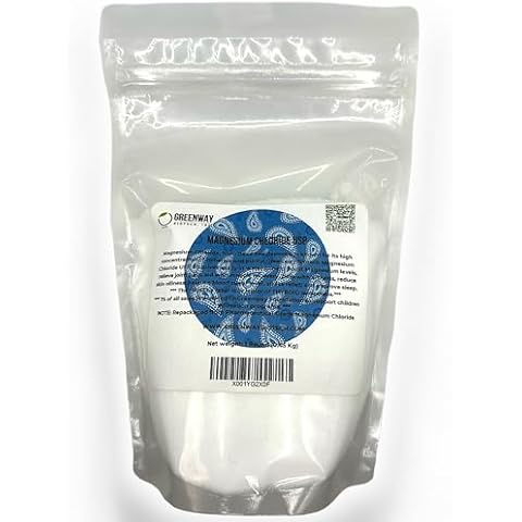 Greenway Biotech Organic Magnesium Chloride USP Supplement 100% Edible Cloruro de Magnesio Comestible Powder (Pharmaceutical Grade) | Pure Ph. EUR., BP, USP | 1 Pound Cover