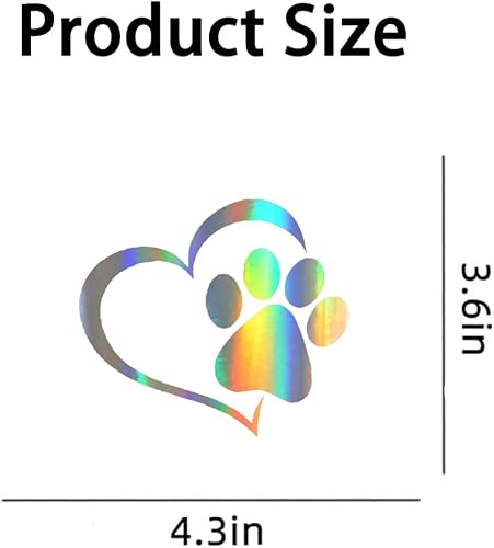 Miniatura 18 de BELOMI Calcomanía de vinilo de corazón de perro con diseño de pata de perro, paquete de 3 calcomanías con estampado de patas de cachorro para Rojo