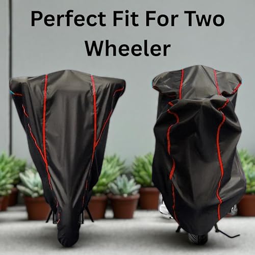 Image of 100% Waterproof (Tested) Bike Cover Compatible for Honda Activa | All Weather Protection from Rain, Dust, UV Rays & Scratches with Mirror Pockets|Keeps Bike Cool|Perfect Bike Body Cover