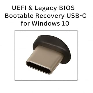 Bootable UEFI & Legacy Windows 10 Recovery USB Drive – USB-C 3.0 Flash Drive for Repair, Reinstall, and Fresh Install