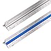 Triangular Architectural Scale Ruler 2 Pack, Architects Scale 1-1/2, 1, 3/4, 3/8, 3/16, 3/32, 1/2, 1/4, 1/8, 3, 16 - Aluminum