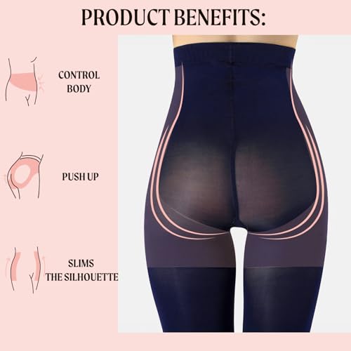 Image of CALZITALY HIGH WAIST PANTYHOSE | OPAQUE SHAPING TIGHTS | WINTER PANTYHOSE | 80 DEN | BLACK | S, M, L, XL | ITALIAN HOSIERY |