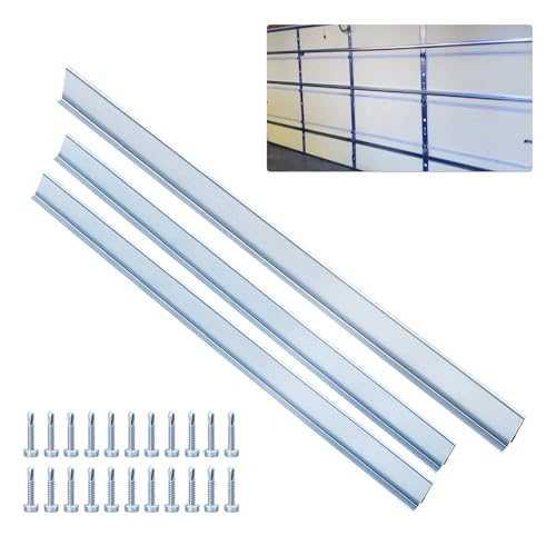 ZUIWAN 1 Set of 9FT Garage Door Strut Support Brace,9' Reinforcement Steel Hurricane Strut Beams,Heavy Duty,20Thick Steel,Screws Included