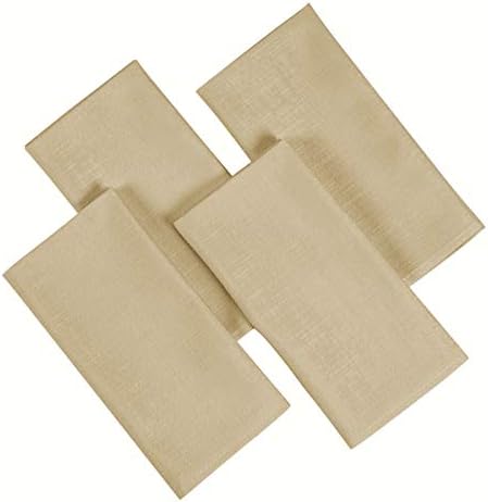 Premier 17 x 17-inch Linen Look Napkins, Pack of 4, Black