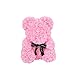 Produktbild NUOBESTY 1Pc Künstliche Rose Bär 25Cm Rose Bär Simulierte Rose für Immer Blume Ewige Bär Liebe Herz Schaum Rose Dekor Pe Schaum Rose Bär Geschenk für Valentinstag Hochzeit Datum - Rosa