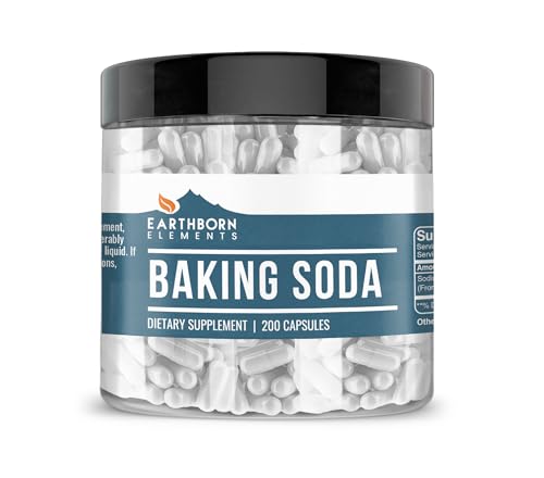 Earthborn Elements Baking Soda Capsules 200 Capsules Sodium Bicarbonate