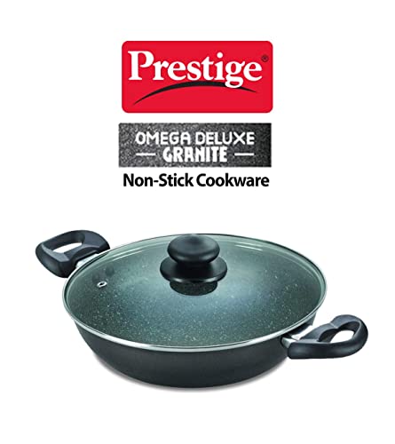 Prestige Omega Deluxe Non-Stick Kadhai | 2.4 litres | Black | Induction Base | Non-Stick Granite Finish | Scratch Resistant | Dishwasher Safe |... - Image 6