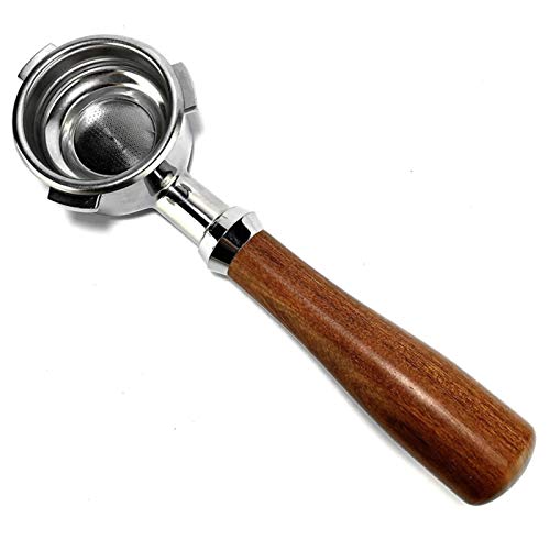 XIAORUI Portafiltro sin Fondo 54mm Coffee Fit Sin Fondo Fit for Breville Barista Series Máquina De Café Mango De Madera… - Imagen 5
