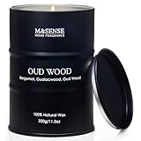 M&SENSE アロマキャンドル 人気 ウードウッドの香り 大型 320g 70時間 おしゃれ ソイキャンドル 癒しグッズ ホワイトデー バレンタイン 母の日 ギフト 女性向け プレゼント