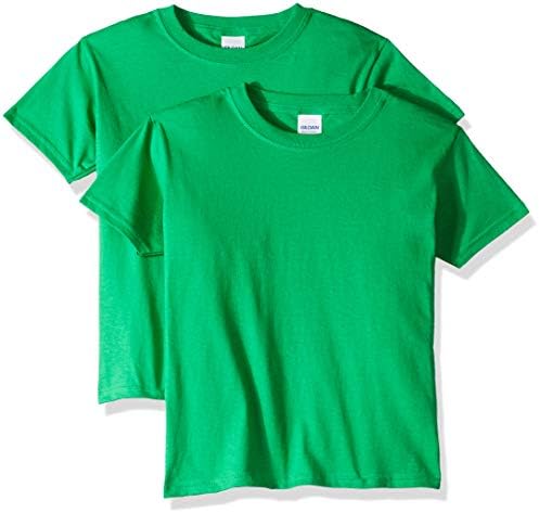 Gildan Youth Heavy Cotton T-Shirt, Style G5000B, 2-Pack, Irish Green, Medium
