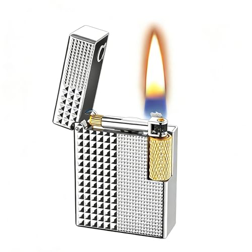Encendedor de queroseno, encendido deslizante lateral, carcasa de aleación de zinc, ligero y portátil, ideal para regalar