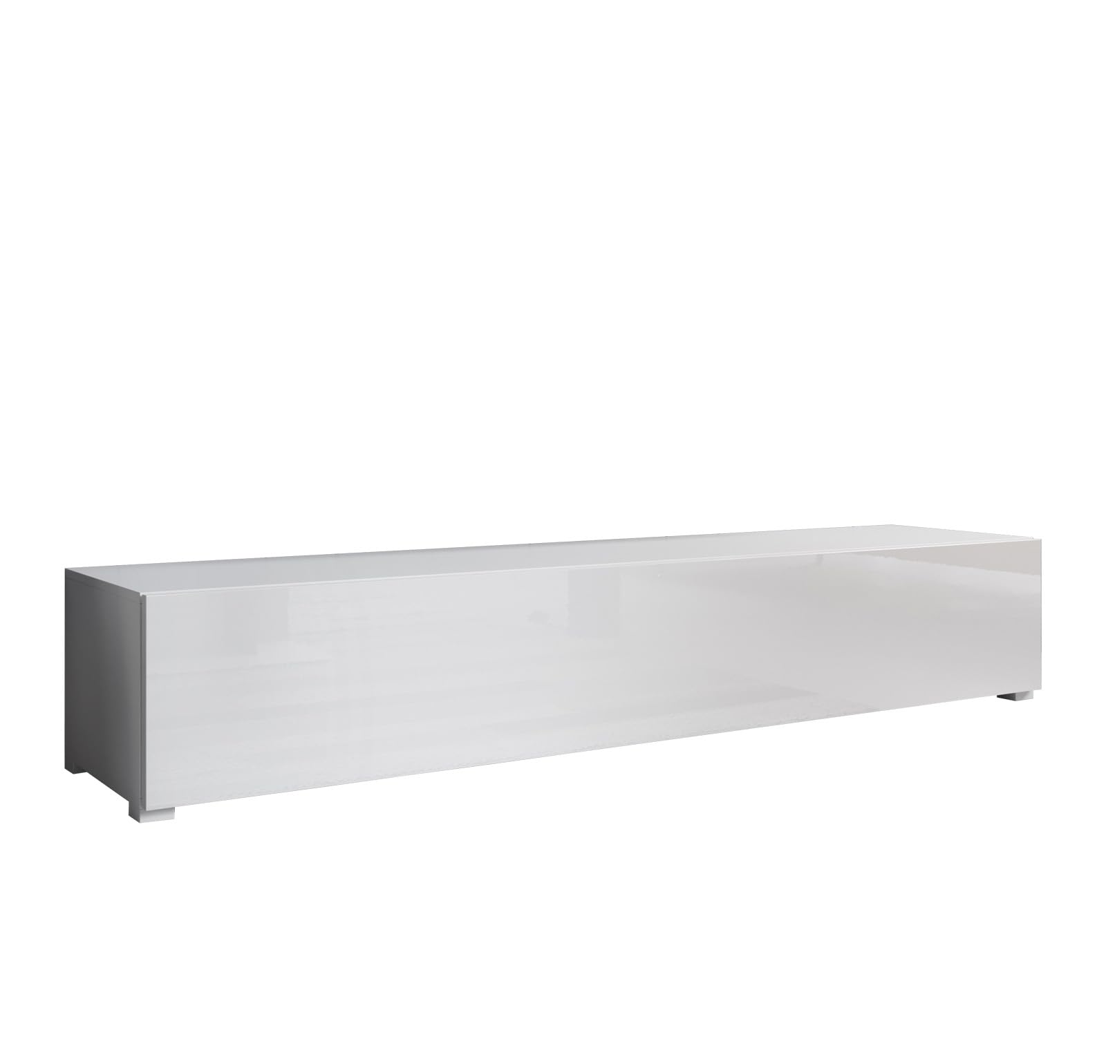 MB Muebles Bonitos, Mobile TV con piedini Aitana M2, Soggiorno Moderno, Bianco, 180x40x32cm