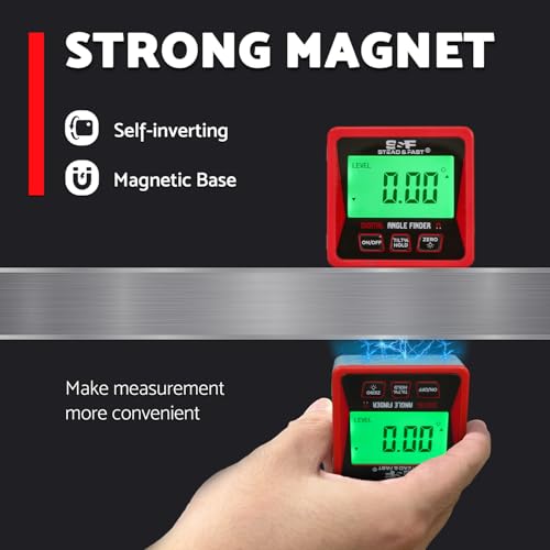 image for S&F STEAD & FAST Digital Angle Finder Gauge Magnetic Protractor Inclin