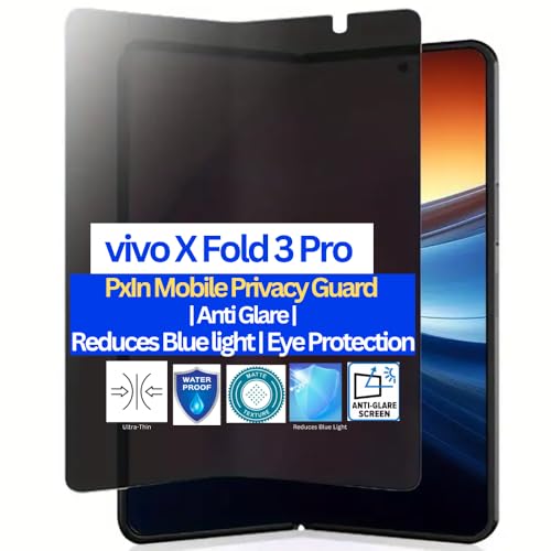 Image of Pxin Mobile Privacy Guard for Xiaomi Mix Fold 2 5G main screen | Mobile Privacy screen protector | Anti Glare | Anti Spy Protector | Reduces blue light | Self healing from scratches