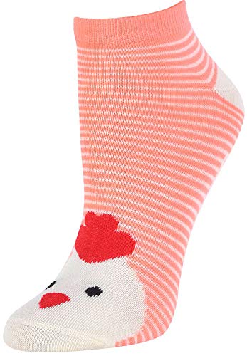 Image of ToBeInStyle Pack of 6 Printed & Solid Low Cut Ankle Socks - Kid's & Adults